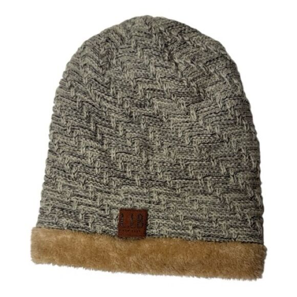 L.I.B New York Gray and Tan Winter Hat. - Picture 1 of 3